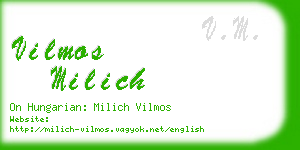 vilmos milich business card